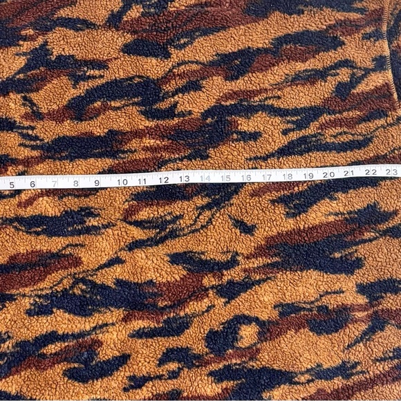 Carhartt Relaxed Fit 1/4 Zip Camo Brown Sherpa Fleece Pullover Jacket Sz XL - Picture 7 of 9